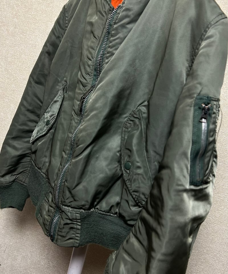 U.S.A.製期枯渇80年代ALPHA社MA-1〉U.S.A.製期80年代初期名門ALPHA