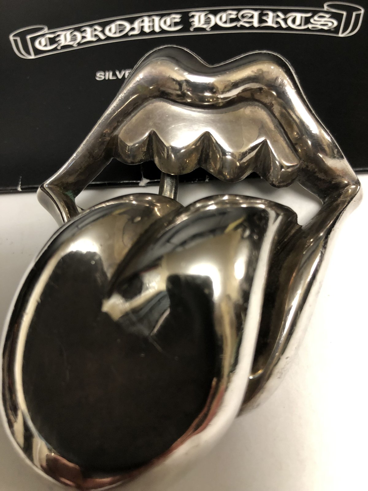 帝王クロムハーツ希少LIPS&TONGUEシルバーバックル》 Chrome Hearts L