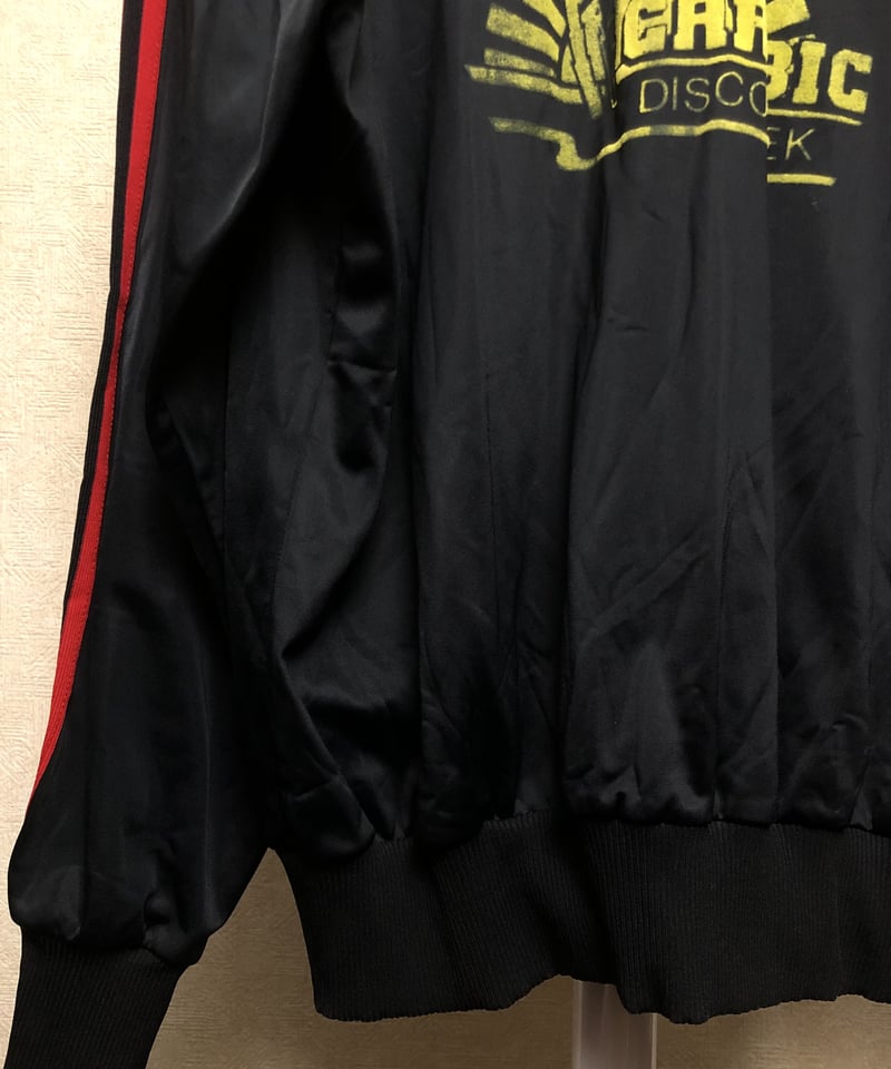 セブンティーズOPTI社曲がりジッパーR&R黒×赤〉70年代旧西独製adidas