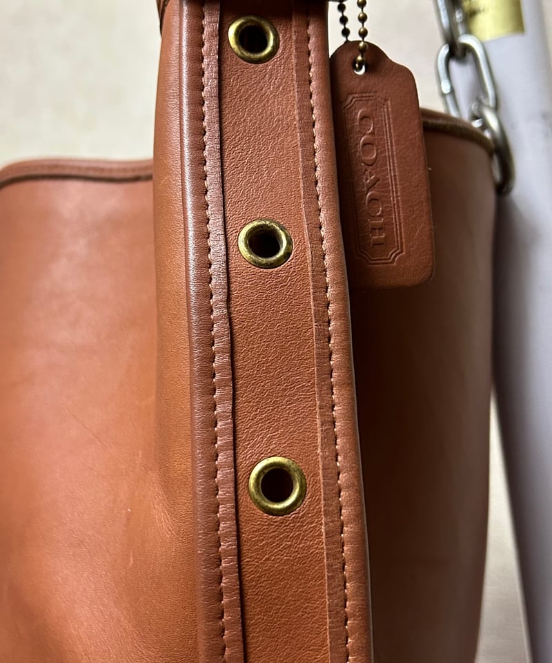 オールドCOACH92年製キャメルカラー〉U.S.A.製92,sオールドCOACH
