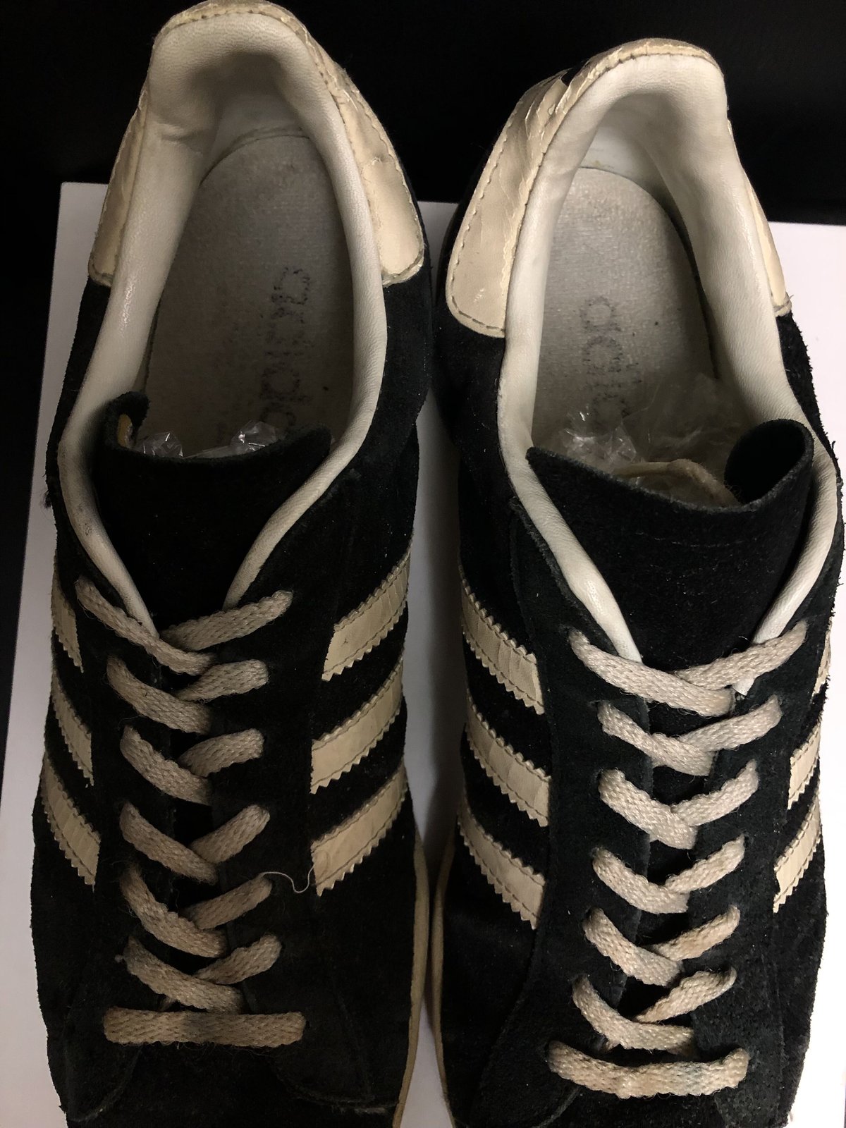 ビンテージ‼︎ 94年・China製 adidas campus 黒 11ハーフ - スニーカー ビンテージ‼︎ 94年・China製 adidas campus 黒 11ハーフ - スニーカー