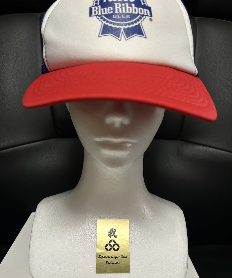 ビンテージ　Pabst Blue Ribbon ＆miller キャップ セット ビンテージ80's○DEADSTOCK Pabst Blue Ribbonビールペインター