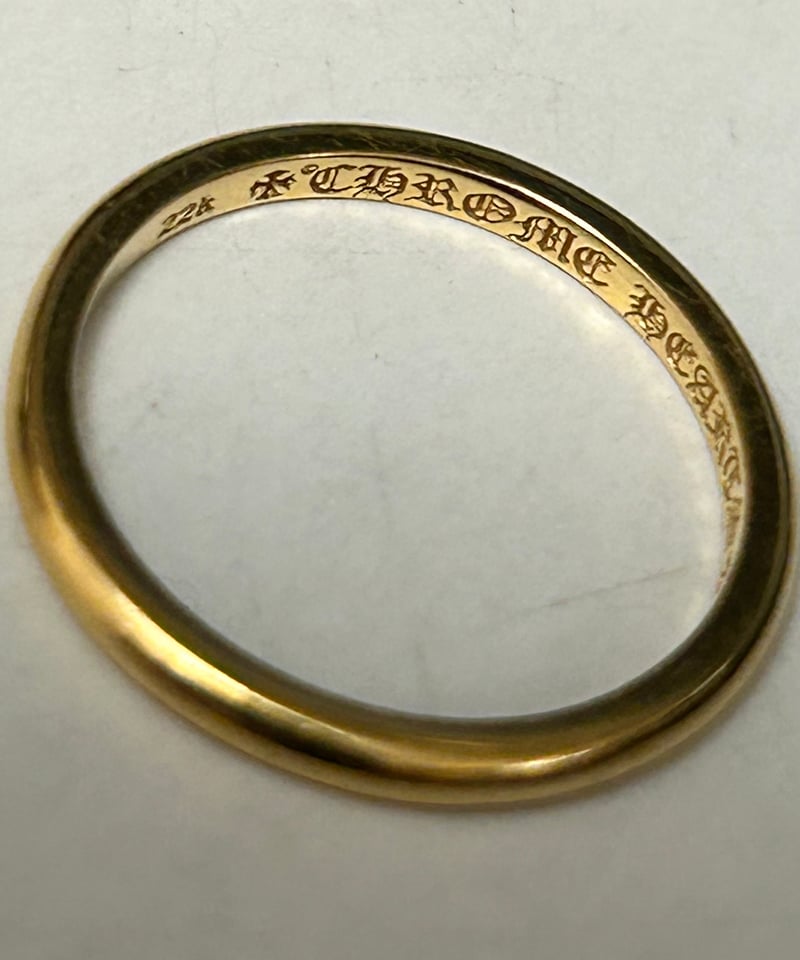 CHROME HEARTS　22K GOLDピンキーリング CHROME HEARTS クロムハーツ PaperChain Ring 22k Gold ペーパー