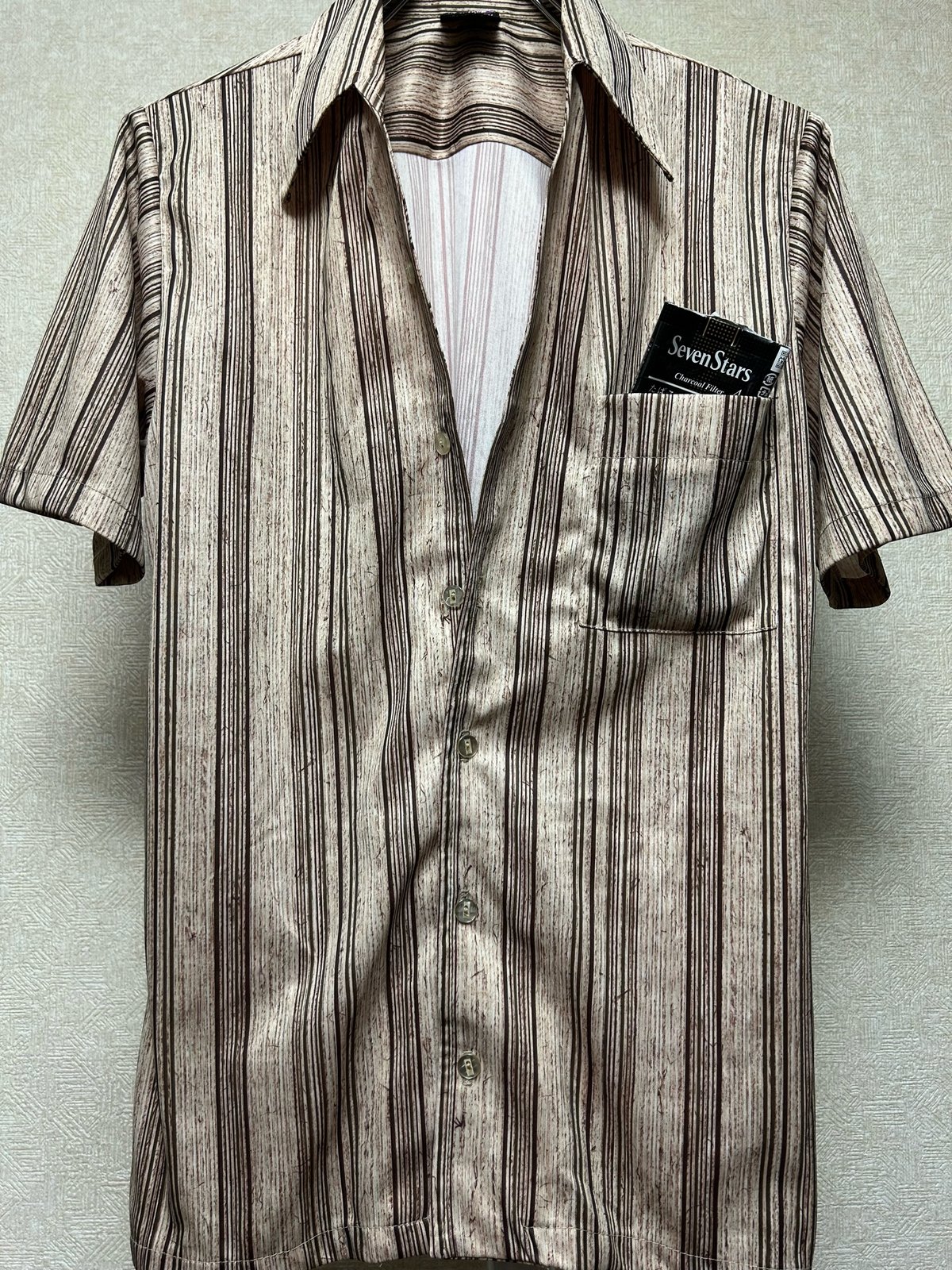 その他ブランド / 70s～80s/SPORTS WEAR SHIRTS/開襟長袖シャツ/--/--/GRY/総柄 fit=scale-down,w=1200