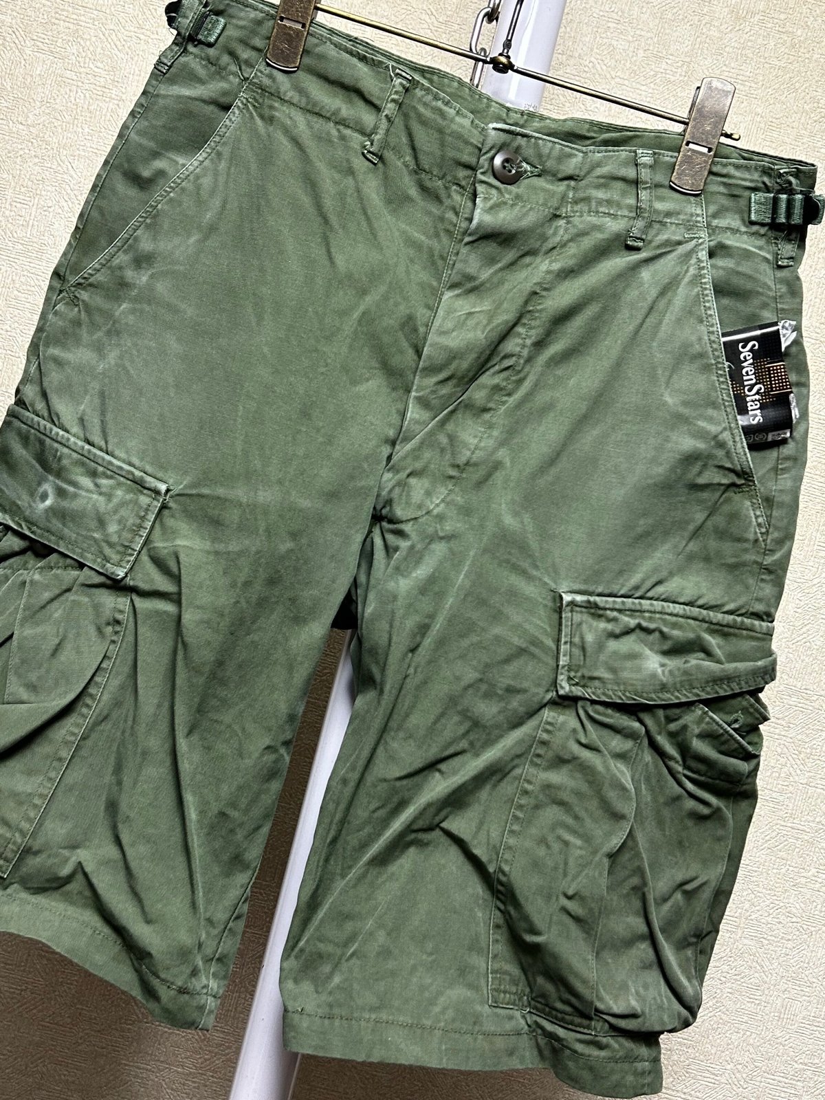 米軍　ジャングルファティーグ　ノンリップ　パンツ　ショーツ　カーゴパンツ 米軍67年製希少ノンリップジャングルファティーグ〉米軍67年製