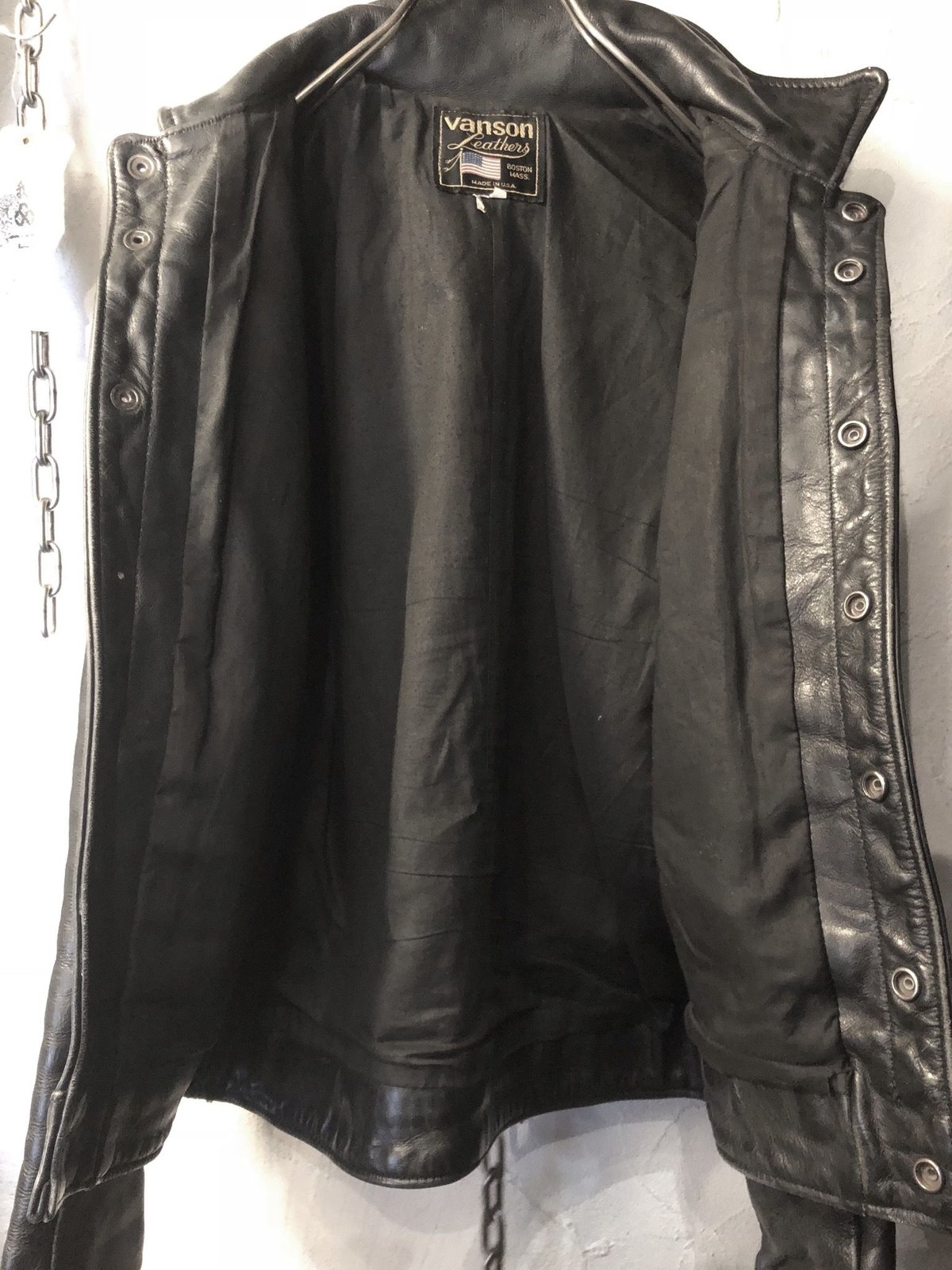 adt　vanson 3rd レザートラッカージャケット 38 adt vanson 3rd レザートラッカージャケット 38 USA製vanson