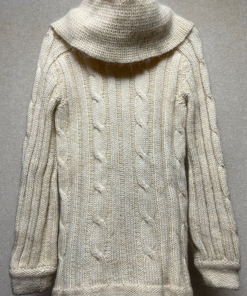 希少エイティーズITALY古着ririジッパーニット〉80年代初期ITALY