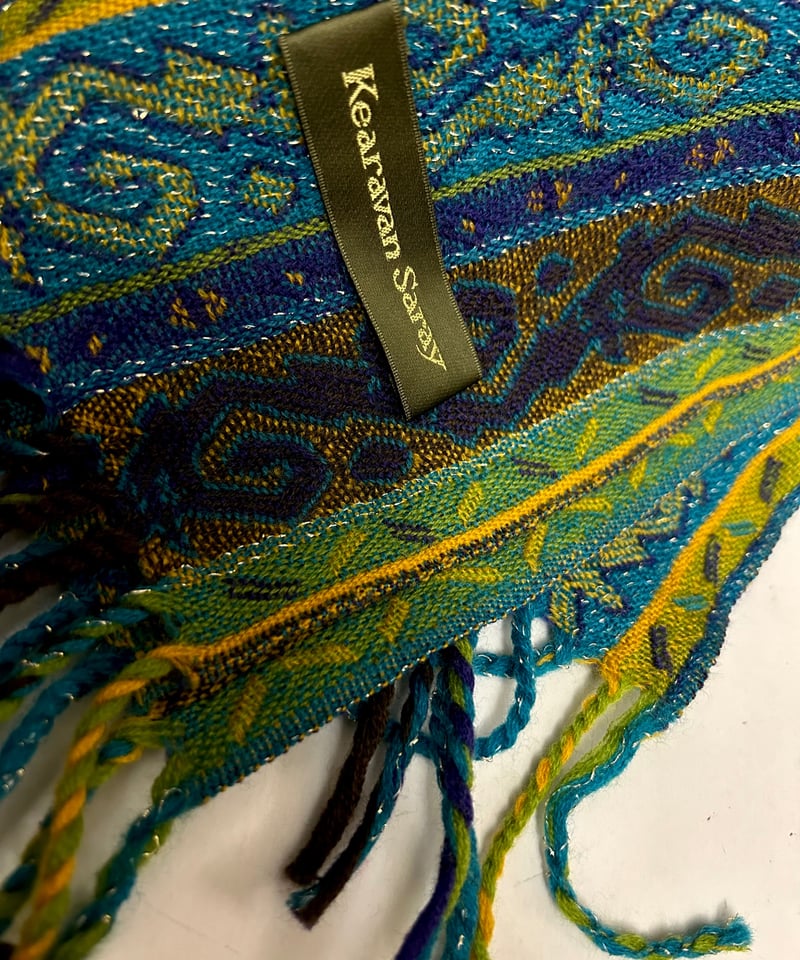 無国籍テイストオールド年代マフラー美品〉2000年代初期Kearavan Saray 