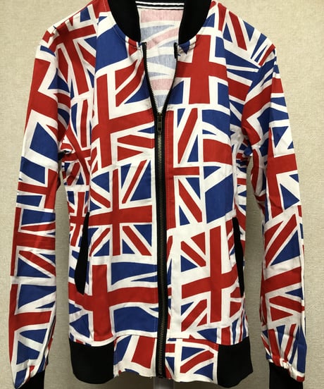 〈オールド年代パンキッシュクラフトDRIZZLER〉90年代クラフトユニオンジャックDRIZZLER JACKETオールド年代ランク極上美品スペシャルプライス