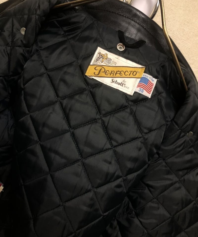 Schott618 1980年代　ライダースサイズ36 Schott ライダースジャケット ダブル618 36サイズ 黒