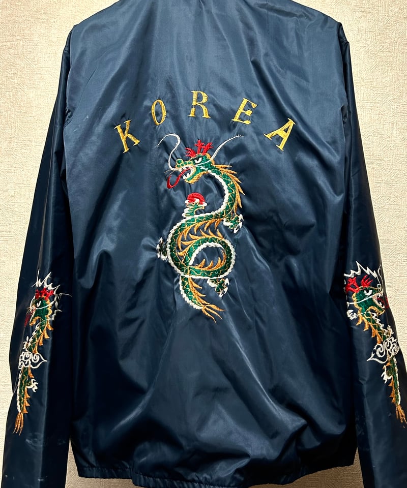 Rock'n Rollエイティーズヘタウマ龍刺繍コーチジャケット〉 80年代初期