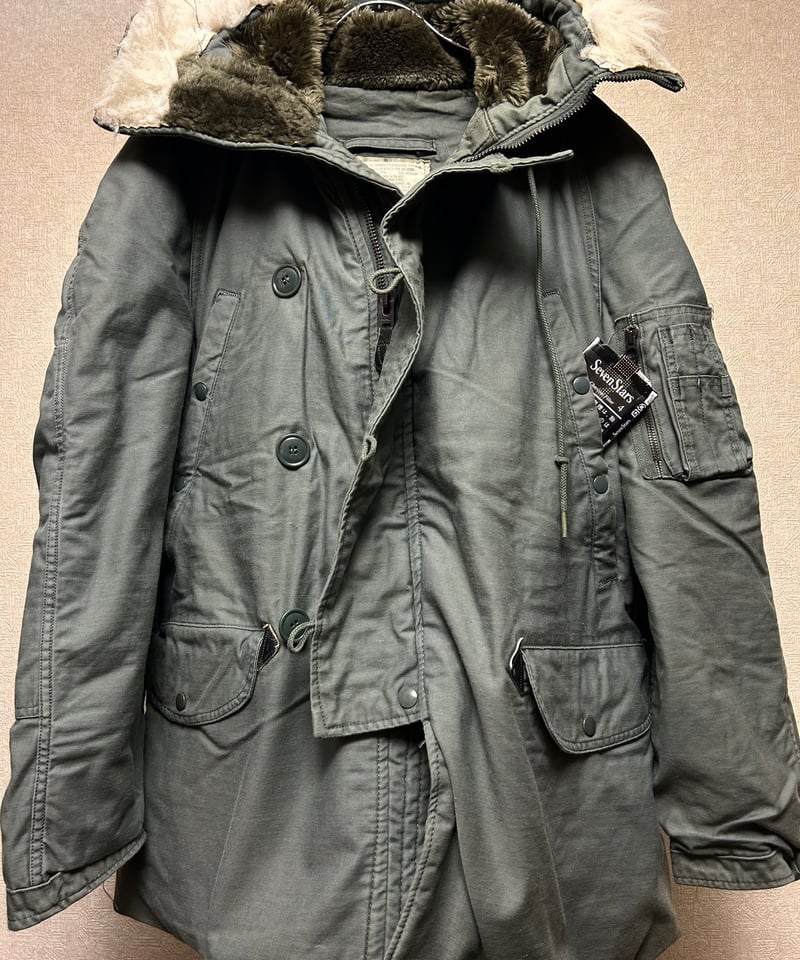 枯渇米軍実物82年製SCOVILLジッパー普遍的人気N-3B〉 USAF82年製