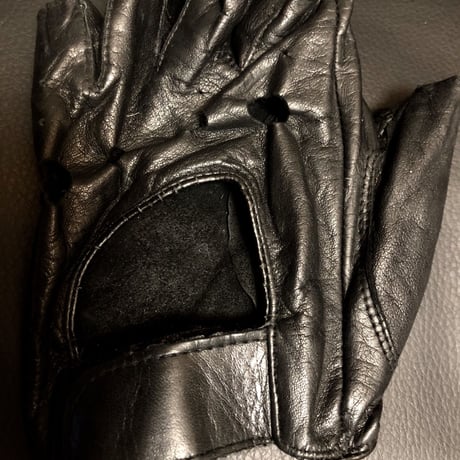 80-90,s パキスタン製Motorcycle Driving Half-finger Leather GLOVE