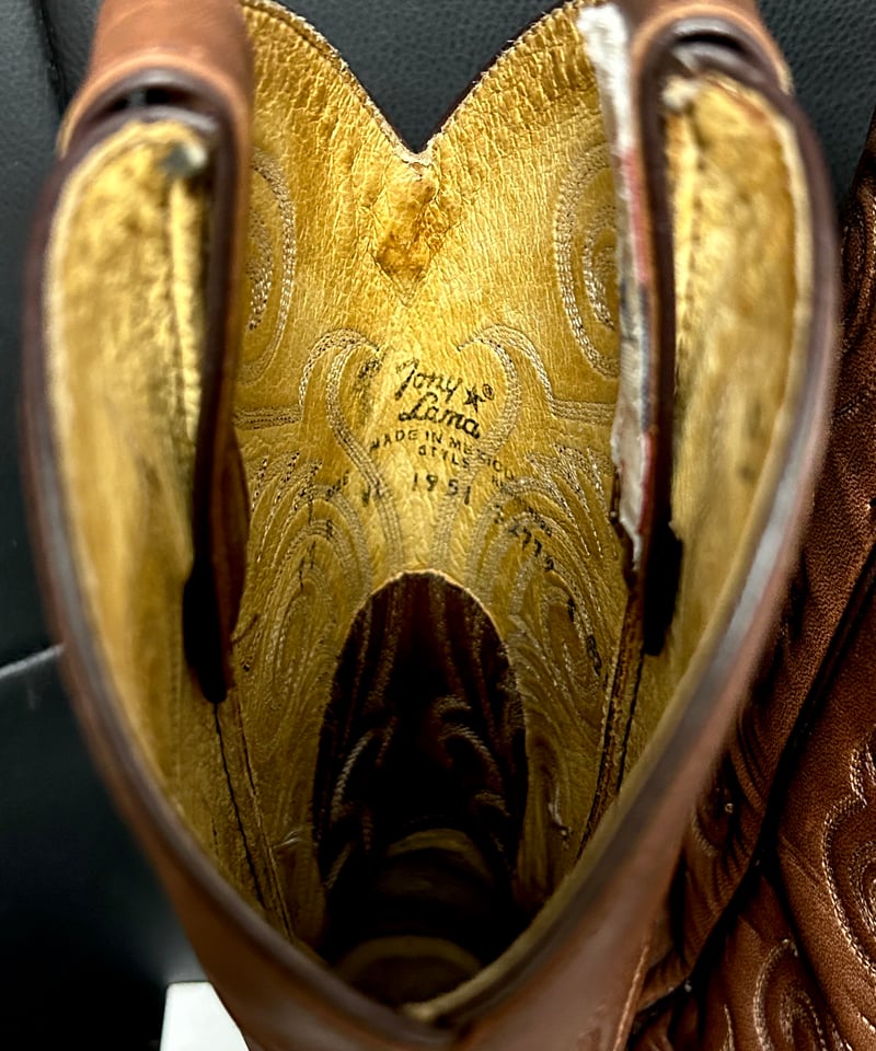 Hondo Boots ウエスタンブーツ ヘビ革 黒/黄 90's ジーノ ZEENO メンズ