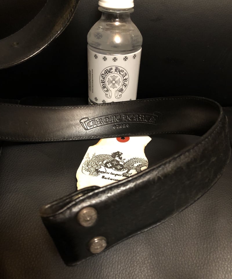 帝王クロムハーツレザーベルト〉Chrome Hearts LEATHER BELT 1.5