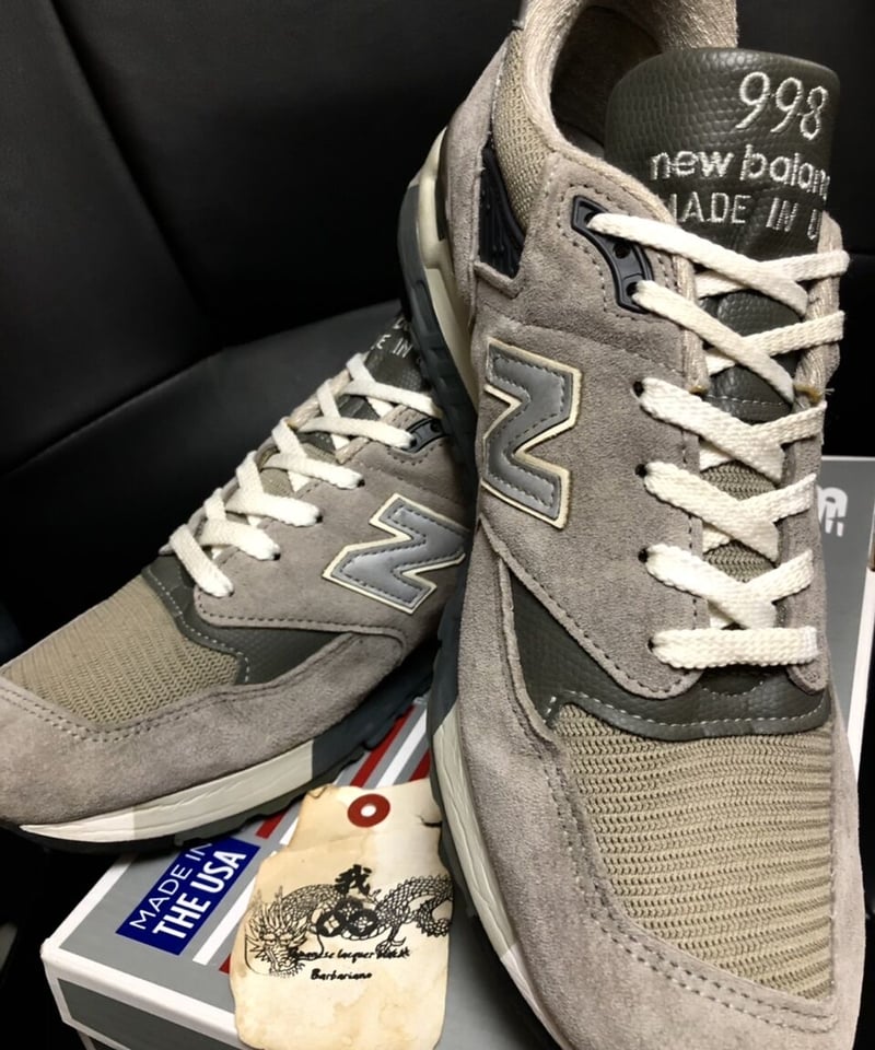 new balance スニーカー M998GNR 26cm USA製 New balance ☆ made in USA M998GNR グレー×ネイビー×レッド