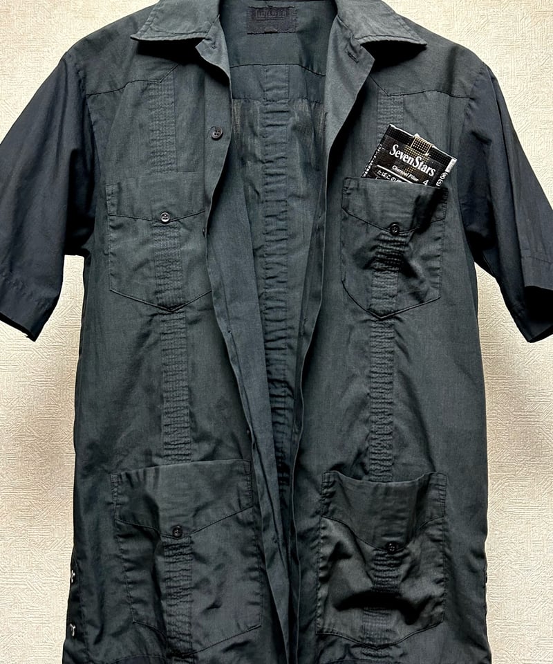 XL RUDEGALLERY BLACK REBEL キューバシャツ CUBA SHIRT (BLACK) / RUDE GALLERY BLACK REBEL | CROSS ROAD BLUES