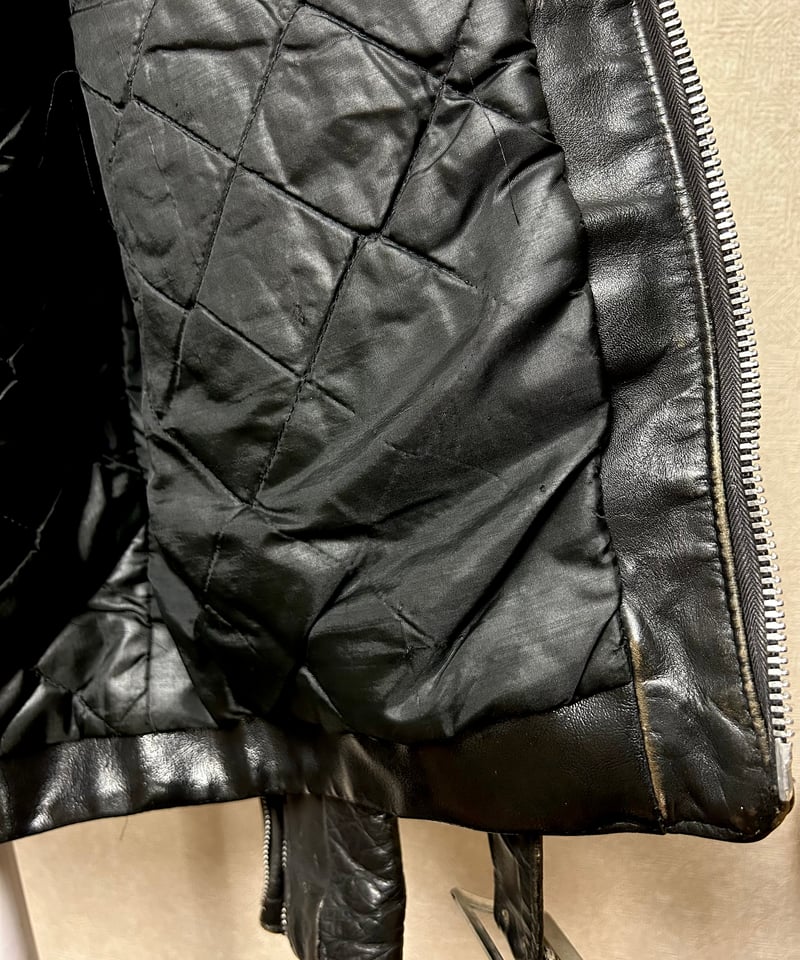 牛タグ前期Schott Bros希少ワンスターR&R茶芯ライダース〉70,s U.S.A.製