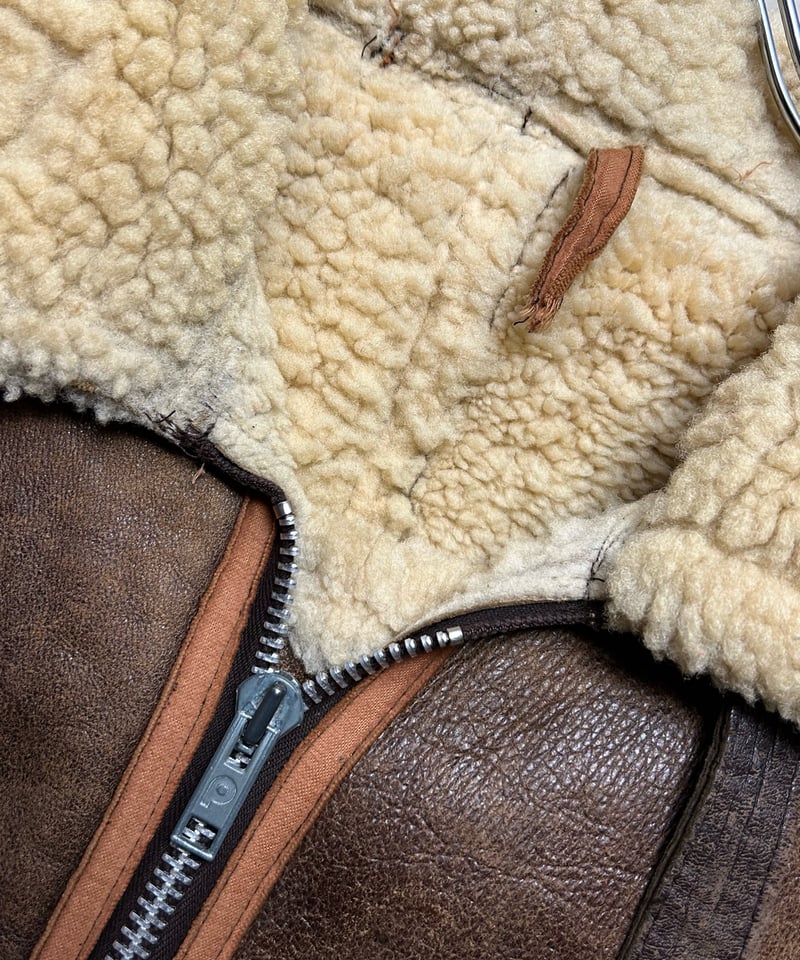 80- vintage レザー ムートンジャケット フライトジャケット 54 【公式