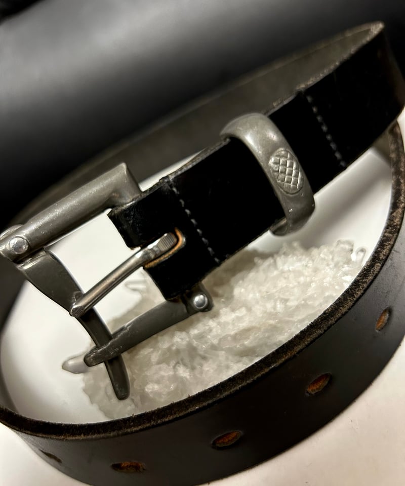 【美品 希少】dunhill×サッカー日本代表 JFA カーボン調レザーベルト 美品 希少】dunhill×サッカー日本代表 JFA カーボン調レザーベルト