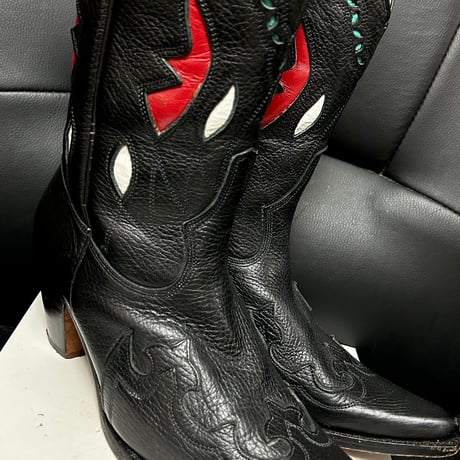 vintageウエスタンブーツ　ブラック 黒 ブラック 革靴│ヴィテージ古着屋Feeet 通販 名古屋 大須 メンズ