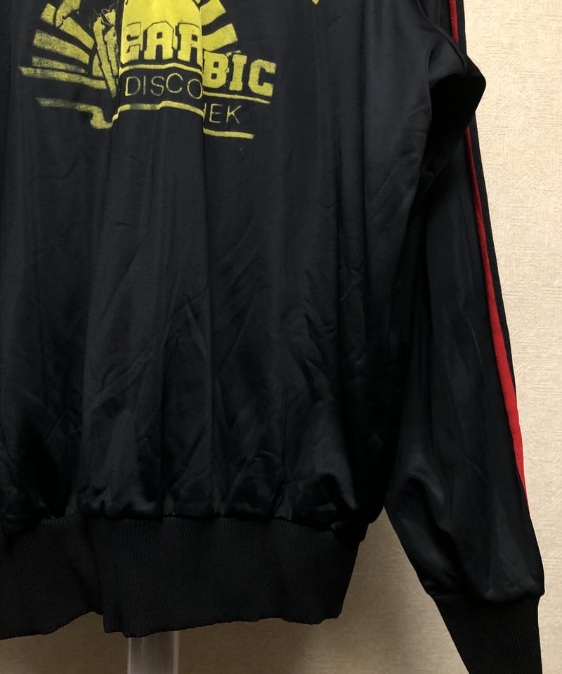 セブンティーズOPTI社曲がりジッパーR&R黒×赤〉70年代旧西独製adidas