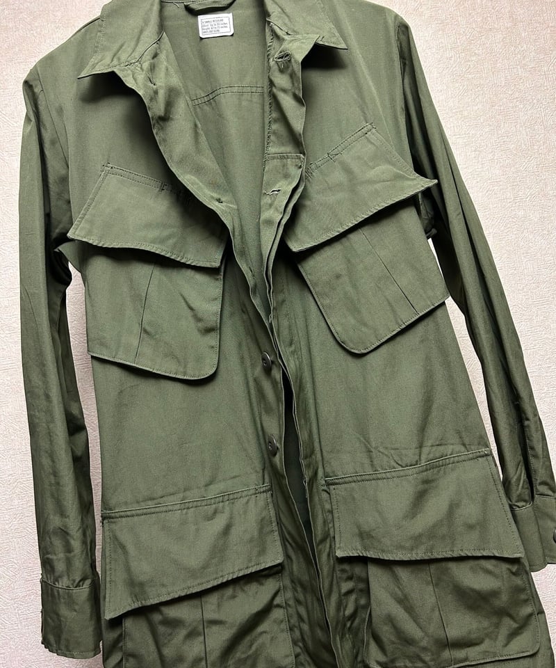 ジャングルファティーグ　ノンリップ　Small-Long 米軍実物NAM戦期ノンリップジャングルファティーグデッド