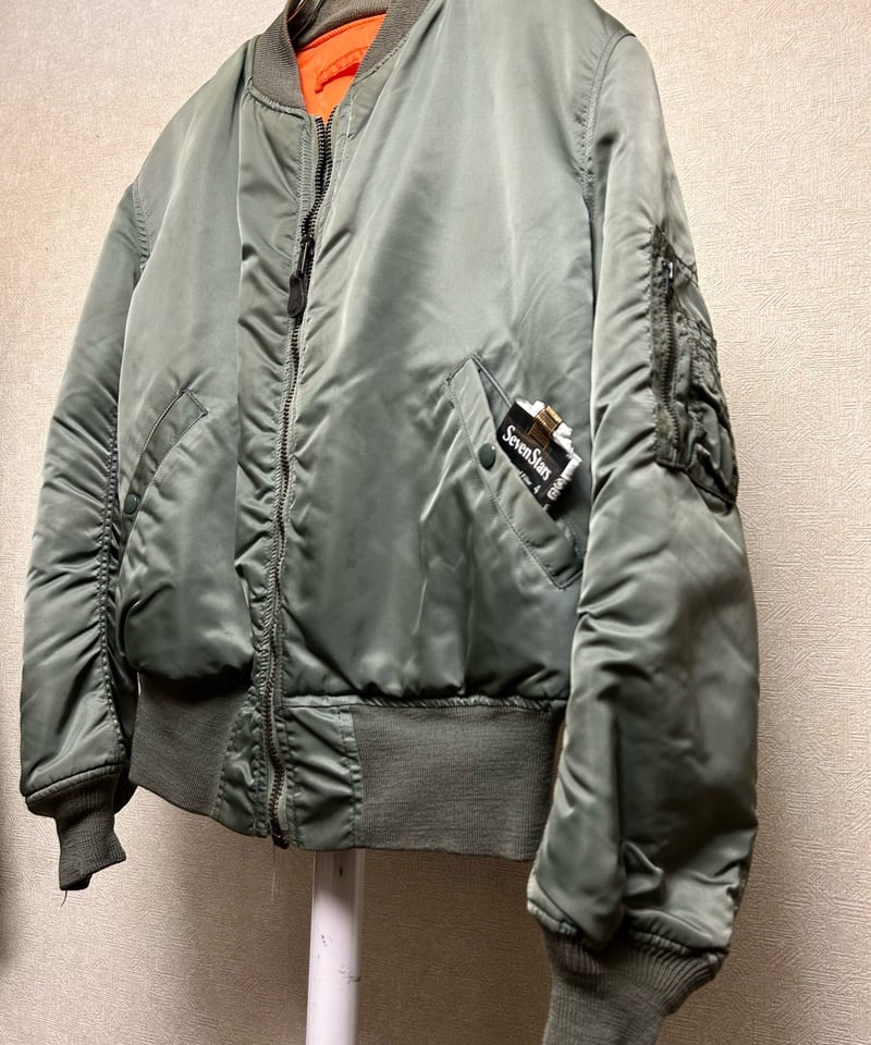 【美品】アルファ　MA-1 フライトジャケット　69s SCOVILL 希少 米軍支給年代NAM戦期SCOVILLジッパーMA-1〉米軍支給年代69年製