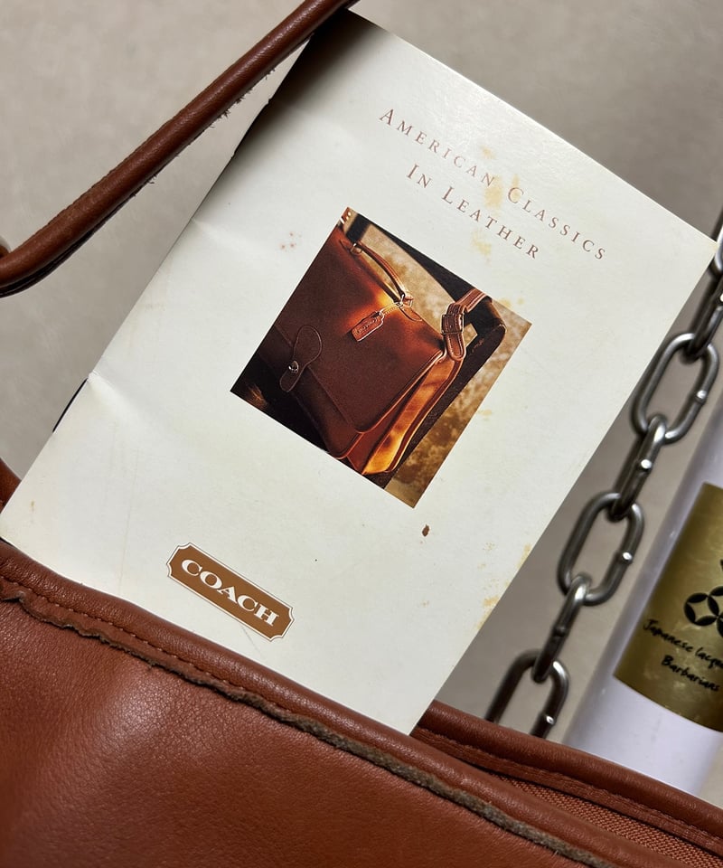 オールドCOACH92年製キャメルカラー〉U.S.A.製92,sオールドCOACH