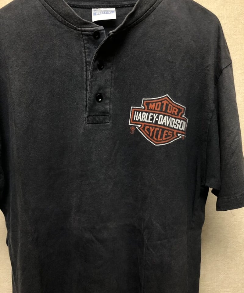 80s Hanesタグ ハーレーダビッドソン XL フェード 黒 古着Tシャツ 80s Hanesタグ ハーレーダビッドソン XL フェード 黒 古着Tシャツ