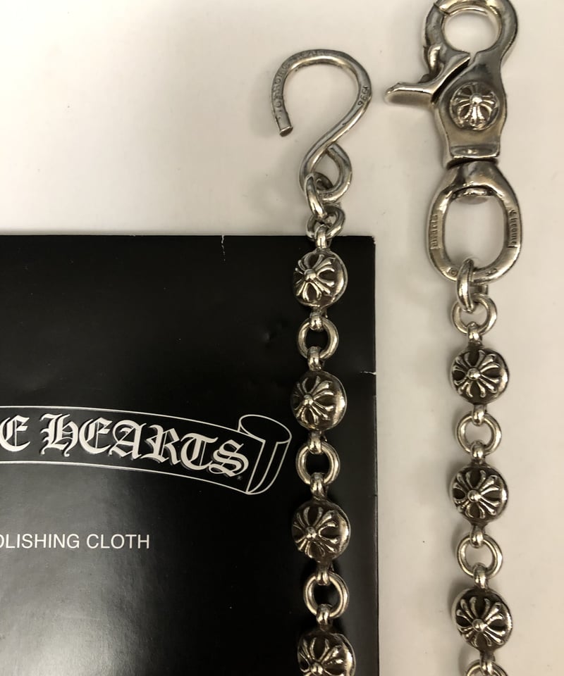 か*き様 CHROME HEARTS ウォレットチェーン クロムハーツクロスボールウォレットチェーン#22クリップ