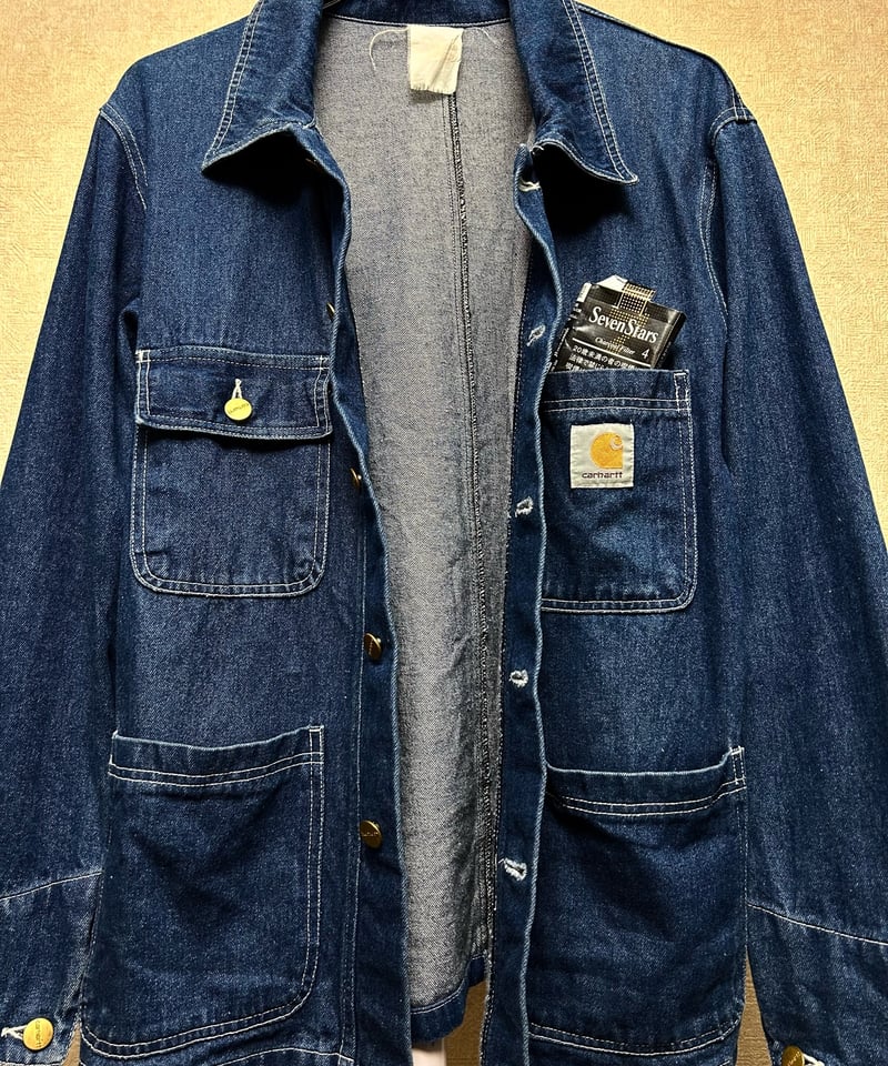 極上色残りインディゴエイティーズU.S.A.製carhartt〉80年代後期 極上色残りインディゴエイティーズU.S.A.製carhartt〉80年代後期