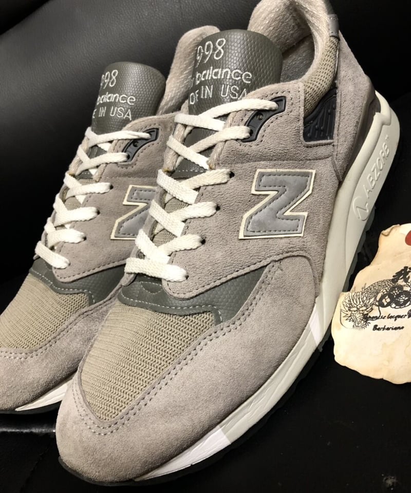 オールドU.S.A高級スニーカー〉U.S.A.製new balance M998 GRAY黄