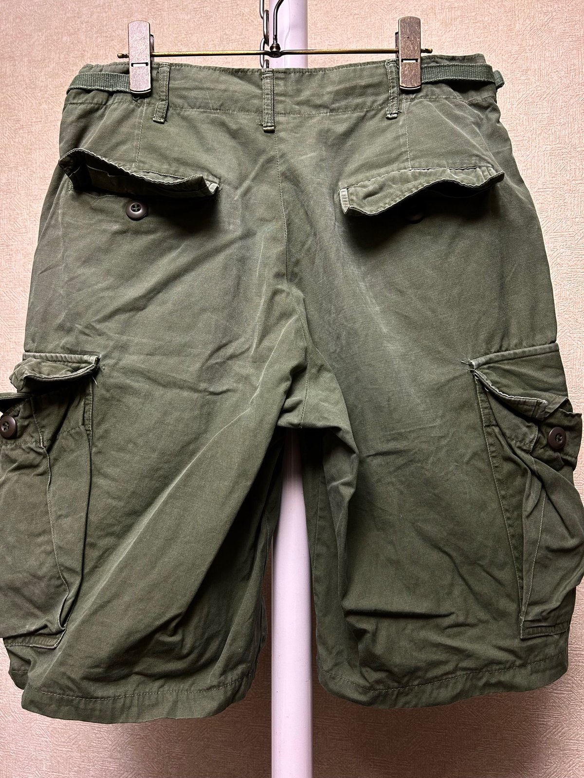 米軍　ジャングルファティーグ　ノンリップ　パンツ　ショーツ　カーゴパンツ 60s USA製 ミリタリー アメリカ軍 ジャングルファティーグパンツ