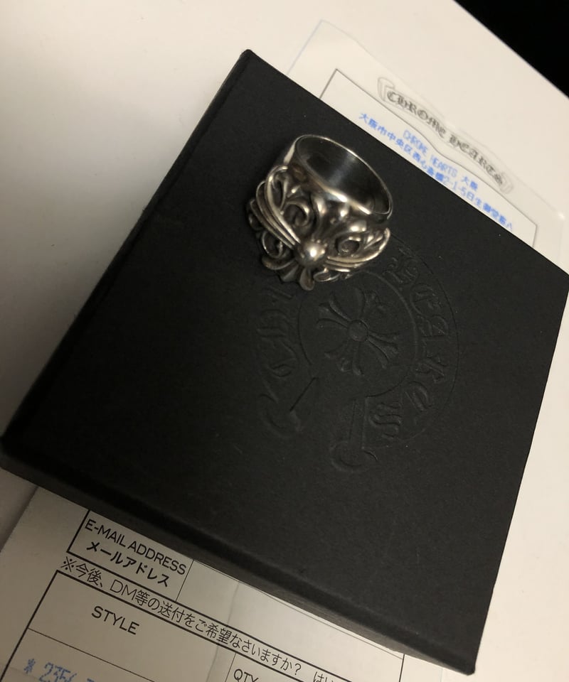 帝王超人気リング希少ピンキーサイズインボイス付〉Chrome Hearts