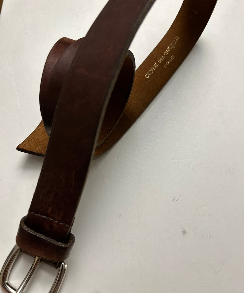 90s コムデギャルソンオム プレートレザーベルト ブラウン コム・デ