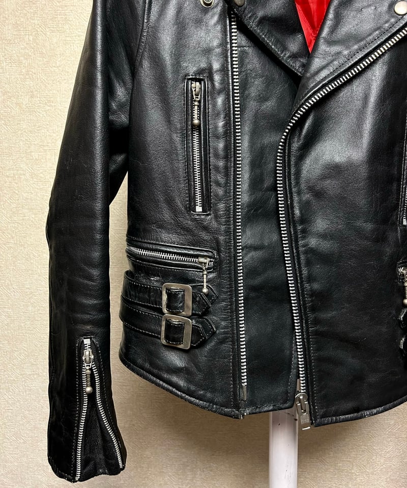 ロンジャン　ライダース　ライトニング ロンジャン 80年代 英国製 ヴィンテージ リアルレザー イギリス