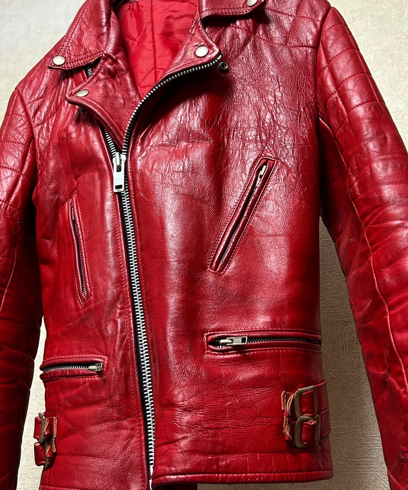 英国製レザージャケット R&Rヴィンテージブリティッシュレッド激レア朱パンクス