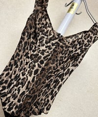 〈希少アバンギャルドアーカイブITALY製オールドDOLCE&GABANNA〉希少オールド年代期D&GレオパードワイヤーボディーSILKキャミソール希少アーカイブスペシャルプライス