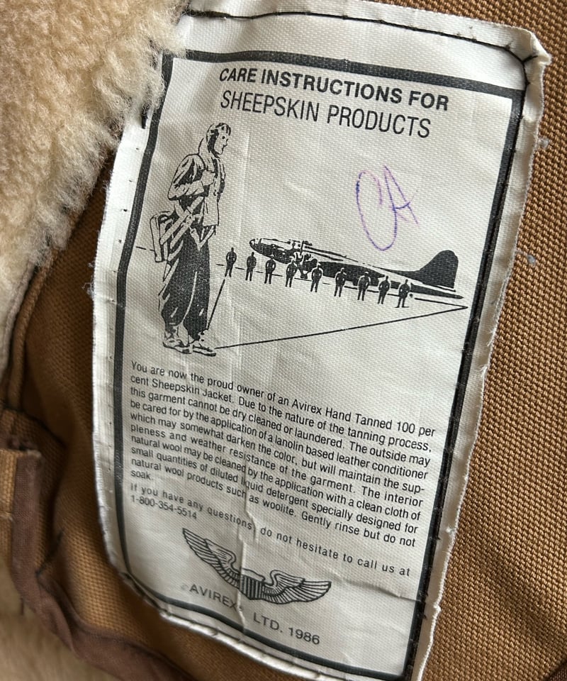 【美品】アビレックス　AVIREX　ビースリー　ヴィンテージ　年代物 極上美品！胸パッチ仕様！アビレックスB-3フライトジャケット38