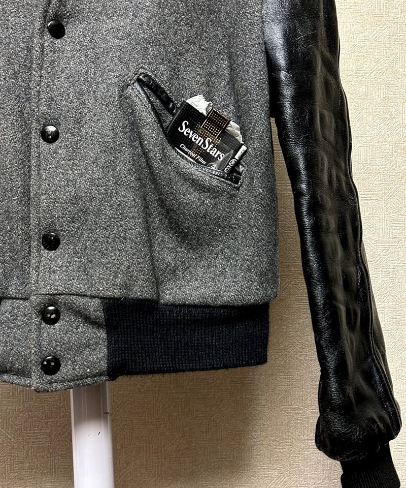 R&RリアルフィフティーズU.S.A.2トーンレザースタジャン〉希少1950年代 