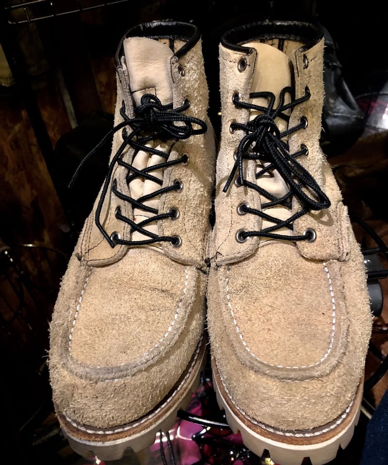 希少ナインティーズ起毛ラフアウトレザー〉90,s U.S.A.製RED WING Irish