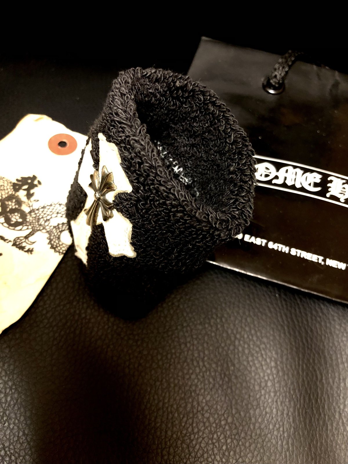 ◾️44245★年 クロムハーツ リストバンド クロスパッチ シルバー ☆新品 CHROME HEARTS クロムハーツ クロスパッチ リストバンド
