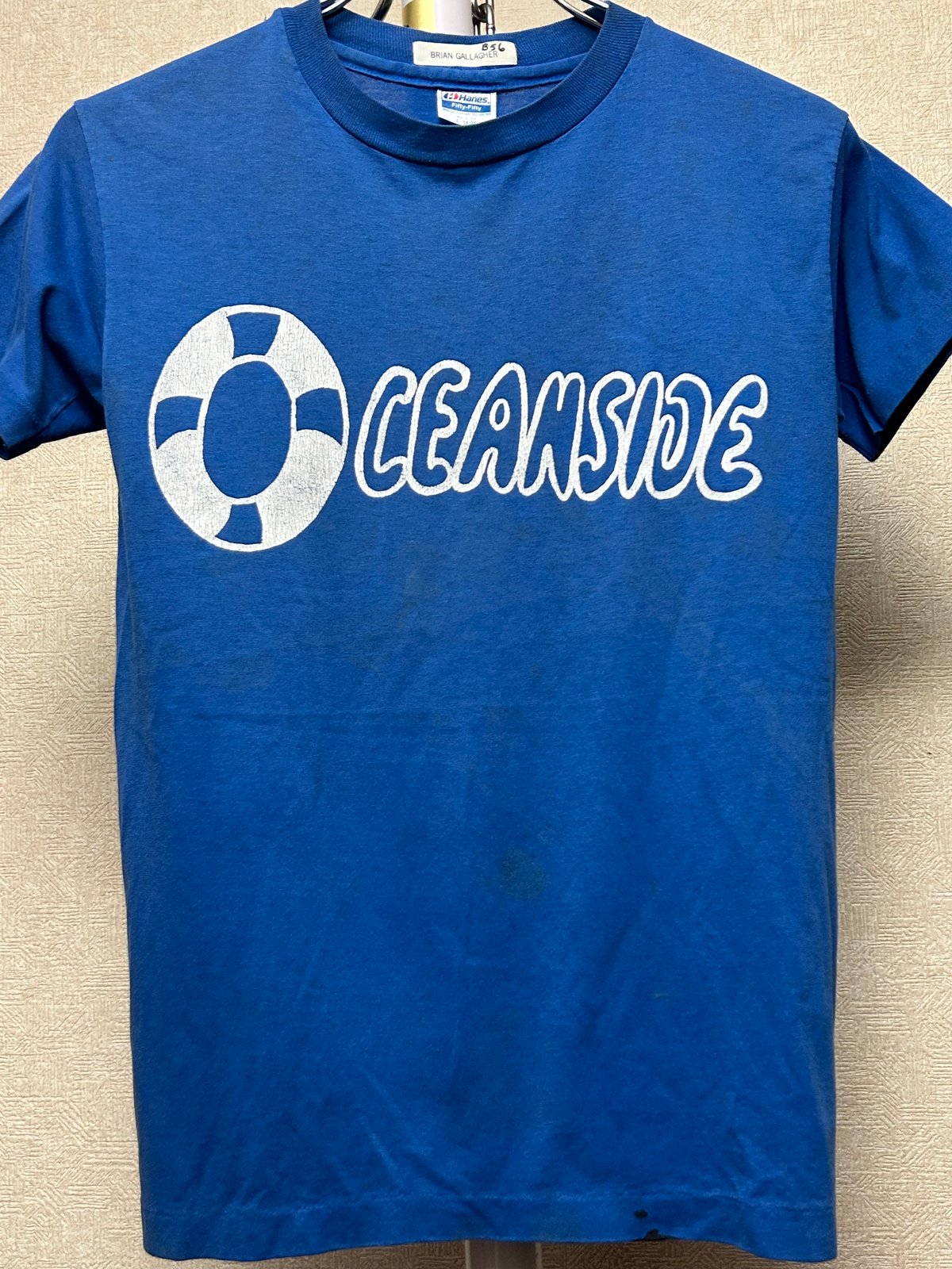 U.S.A.製期80,s HanesオールドラバープリントTee〉オールド80年代U.S.A