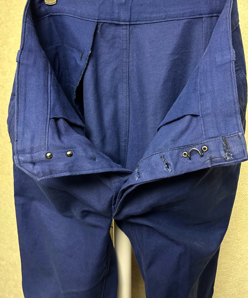 60-70,s FRANCE製ワークパンツ〉60-70,s希少フロントホックナス