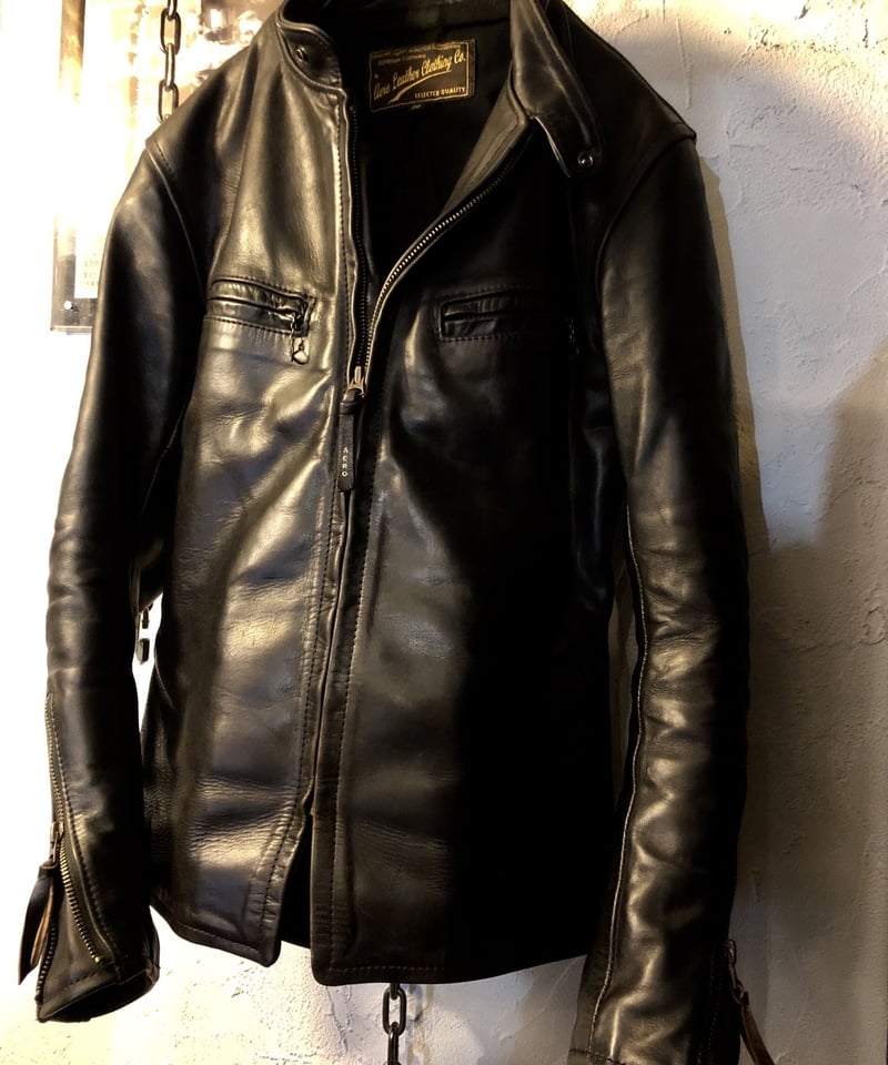 超目玉極上茶芯タイトフィットシングルライダース》Aero Leather