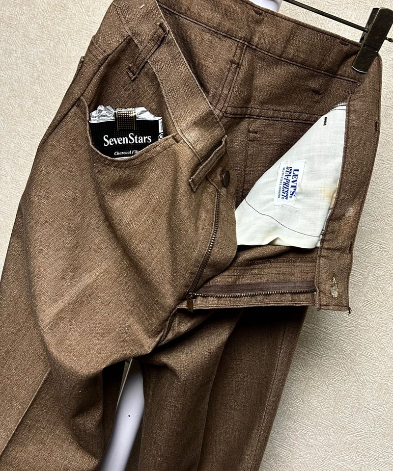 70's USA製 Levi's リーバイス スタプレ スラックス ヴィンテージ Levi's - 70s USA製 Levi's リーバイス アクションスラックス