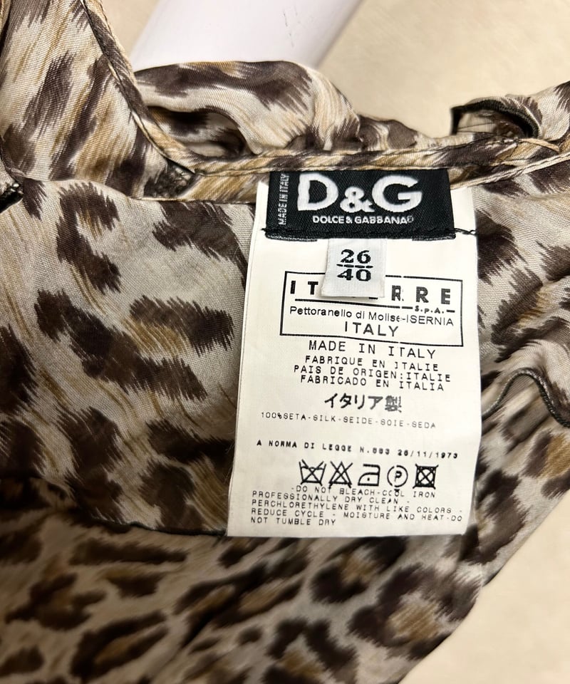 D&Gレディースアーカイブス〉ITALY製D&GレオパードSILK SEE