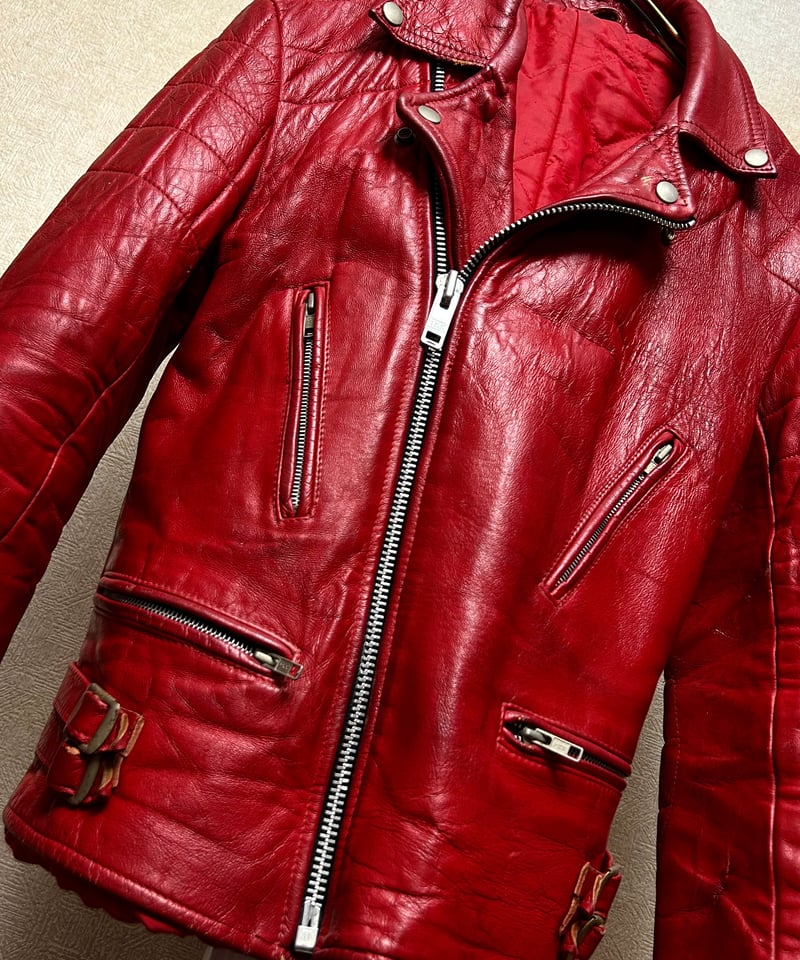  シングルライダース US M ヴィンテージ 激レア品 R&Rヴィンテージブリティッシュレッド激レア朱パンクス