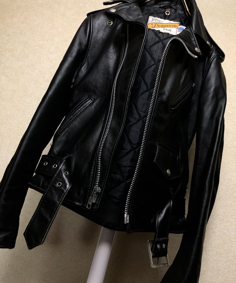 エイティーズ618US希少32オールド極上美品〉80年代Schottバイカータグ